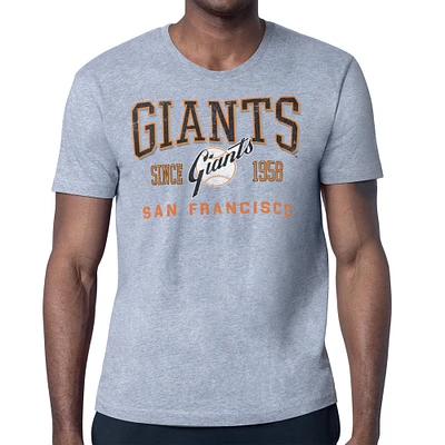 Men's Starter  Gray San Francisco Giants Distressed Logo T-Shirt