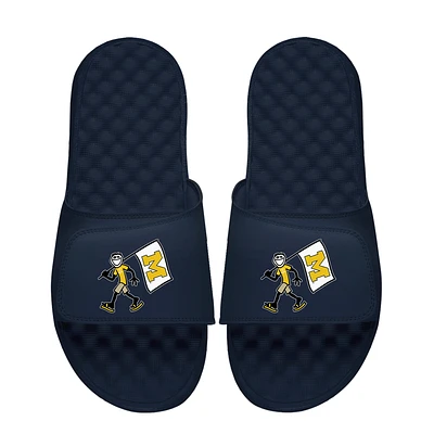 Youth ISlide  Navy Michigan Wolverines Life is Good Slide Sandals