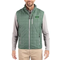 Men's Cutter & Buck  Hunter Green Marshall Thundering Herd Rainier Eco Insulated PrimaLoft Full-Zip Puffer Vest