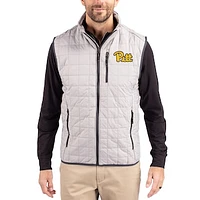 Men's Cutter & Buck Pitt Panthers Rainier Eco Insulated PrimaLoft Full-Zip Puffer Vest