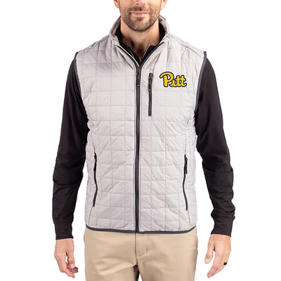 Men's Cutter & Buck Pitt Panthers Rainier Eco Insulated PrimaLoft Full-Zip Puffer Vest