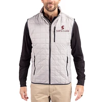 Men's Cutter & Buck  Gray Santa Clara Broncos Rainier Eco Insulated PrimaLoft Full-Zip Puffer Vest