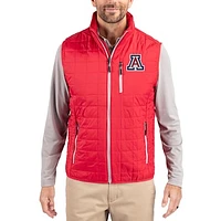 Men's Cutter & Buck  Red Arizona Wildcats Rainier Eco Insulated PrimaLoft Full-Zip Puffer Vest