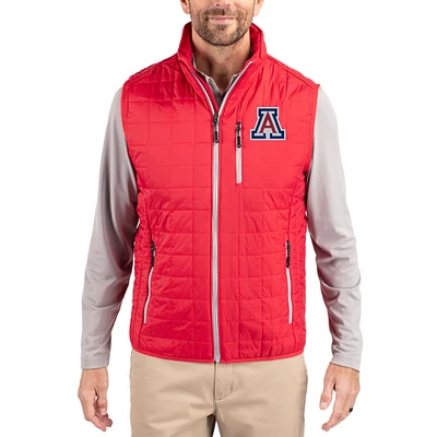 Men's Cutter & Buck  Red Arizona Wildcats Rainier Eco Insulated PrimaLoft Full-Zip Puffer Vest