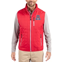 Men's Cutter & Buck  Red Arizona Wildcats Rainier Eco Insulated PrimaLoft Full-Zip Puffer Vest