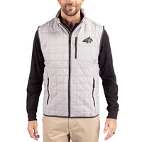 Men's Cutter & Buck  Gray Montana State Bobcats Rainier Eco Insulated PrimaLoft Full-Zip Puffer Vest