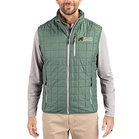 Men's Cutter & Buck  Hunter Green Florida A&M Rattlers Rainier Eco Insulated PrimaLoft Full-Zip Puffer Vest