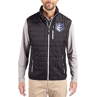Men's Cutter & Buck  Black Saint Louis Billikens Rainier Eco Insulated PrimaLoft Full-Zip Puffer Vest
