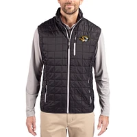 Men's Cutter & Buck  Black Missouri Tigers Rainier Eco Insulated PrimaLoft Full-Zip Puffer Vest