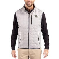 Men's Cutter & Buck  Gray Wake Forest Demon Deacons Rainier Eco Insulated PrimaLoft Full-Zip Puffer Vest