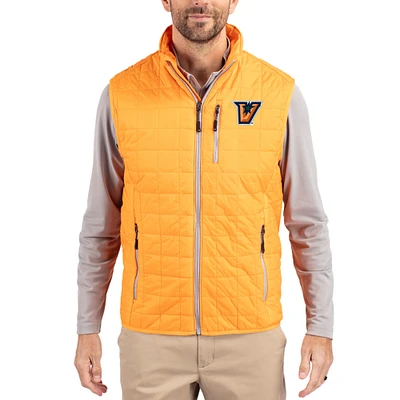 Men's Cutter & Buck  Orange Texas-Rio Grande Valley Vaqueros Rainier Eco Insulated PrimaLoft Full-Zip Puffer Vest