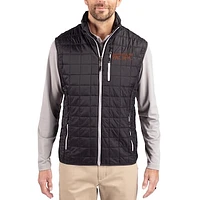 Men's Cutter & Buck  Black Pacific Tigers Rainier Eco Insulated PrimaLoft Full-Zip Puffer Vest