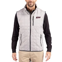 Men's Cutter & Buck  Gray Eastern Kentucky Colonels Rainier Eco Insulated PrimaLoft Full-Zip Puffer Vest