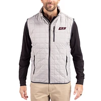 Men's Cutter & Buck  Gray Eastern Kentucky Colonels Rainier Eco Insulated PrimaLoft Full-Zip Puffer Vest