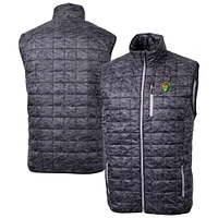 Men's Cutter & Buck  Black Southeastern Louisiana Lions Rainier PrimaLoft Camo Full-Zip Puffer Vest