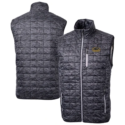 Men's Cutter & Buck  Black Wisconsin-Milwaukee Panthers Rainier PrimaLoft Camo Full-Zip Puffer Vest