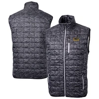 Men's Cutter & Buck  Black Wisconsin-Milwaukee Panthers Rainier PrimaLoft Camo Full-Zip Puffer Vest