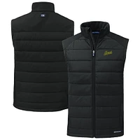 Men's Cutter & Buck George Mason Patriots Evoke Hybrid Eco Softshell Recycled Full-Zip Vest