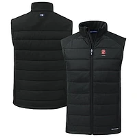 Men's Cutter & Buck NC State Wolfpack Evoke Hybrid Eco Softshell Recycled Full-Zip Vest