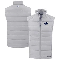 Men's Cutter & Buck Gray Old Dominion Monarchs Evoke Hybrid Eco Softshell Recycled Full-Zip Vest