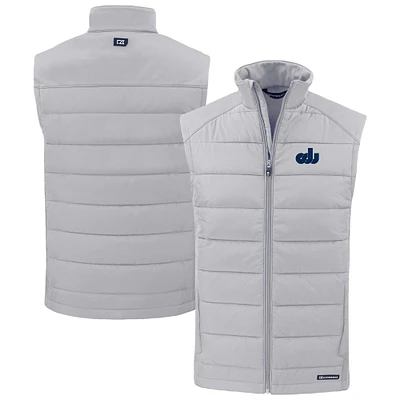 Men's Cutter & Buck Gray Old Dominion Monarchs Evoke Hybrid Eco Softshell Recycled Full-Zip Vest