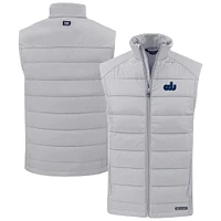 Men's Cutter & Buck Gray Old Dominion Monarchs Evoke Hybrid Eco Softshell Recycled Full-Zip Vest
