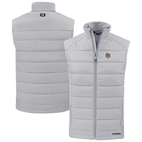 Men's Cutter & Buck LSU Tigers Evoke Hybrid Eco Softshell Recycled Full-Zip Vest