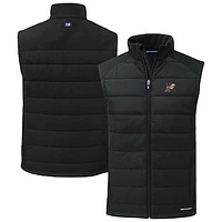 Men's Cutter & Buck Arkansas Razorbacks Evoke Hybrid Eco Softshell Recycled Full-Zip Vest
