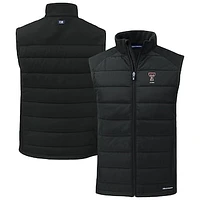 Men's Cutter & Buck Texas Tech Red Raiders Evoke Hybrid Eco Softshell Recycled Full-Zip Vest