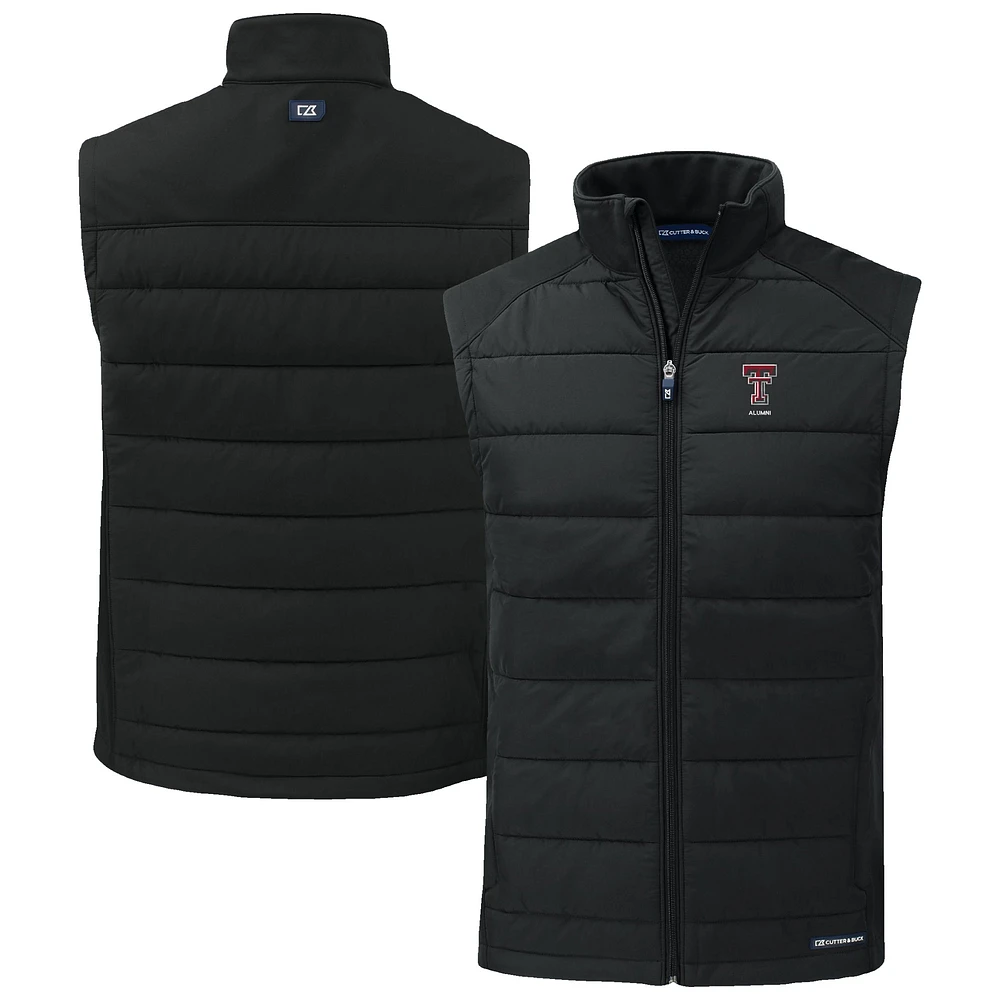 Men's Cutter & Buck Texas Tech Red Raiders Evoke Hybrid Eco Softshell Recycled Full-Zip Vest