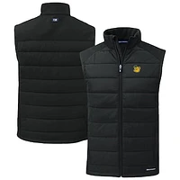Men's Cutter & Buck Baylor Bears Evoke Hybrid Eco Softshell Recycled Full-Zip Vest