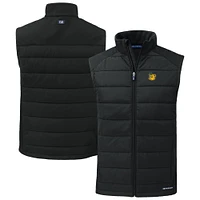Men's Cutter & Buck Baylor Bears Evoke Hybrid Eco Softshell Recycled Full-Zip Vest