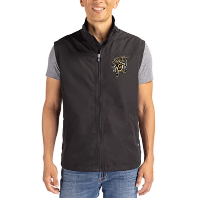 Men's Cutter & Buck Grambling Tigers Charter Eco Recycled Full-Zip Vest