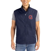 Men's Cutter & Buck Navy Gonzaga Bulldogs Charter Eco Recycled Full-Zip Vest