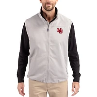 Men's Cutter & Buck Gray Nebraska Huskers Charter Eco Recycled Full-Zip Vest
