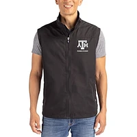 Men's Cutter & Buck Black Texas A&M Aggies Charter Eco Recycled Full-Zip Vest