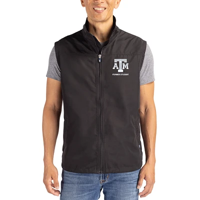 Men's Cutter & Buck Black Texas A&M Aggies Charter Eco Recycled Full-Zip Vest