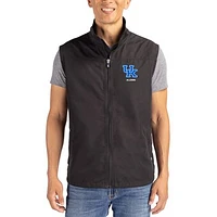 Men's Cutter & Buck Black Kentucky Wildcats Charter Eco Recycled Full-Zip Vest