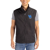 Men's Cutter & Buck Black Kentucky Wildcats Charter Eco Recycled Full-Zip Vest