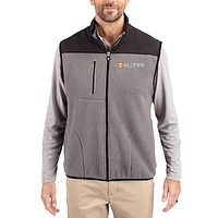 Men's Cutter & Buck Gray Tennessee Volunteers Cascade Eco Fleece Full-Zip Vest