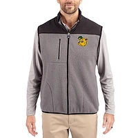 Men's Cutter & Buck Gray Baylor Bears Cascade Eco Fleece Full-Zip Vest