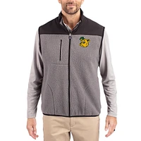 Men's Cutter & Buck Gray Baylor Bears Cascade Eco Fleece Full-Zip Vest