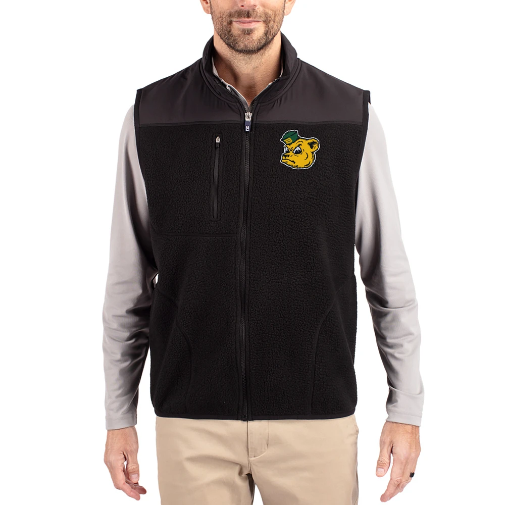 Men's Cutter & Buck Baylor Bears Cascade Eco Fleece Full-Zip Vest