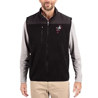 Men's Cutter & Buck Black Ohio State Buckeyes Cascade Eco Fleece Full-Zip Vest