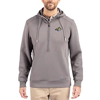 Men's Cutter & Buck  Gray Montana State Bobcats Roam Eco Recycled Half-Zip Pullover Hoodie