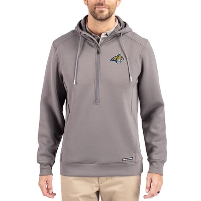 Men's Cutter & Buck  Gray Montana State Bobcats Roam Eco Recycled Half-Zip Pullover Hoodie