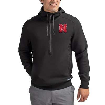 Men's Cutter & Buck Nebraska Huskers Roam Eco Recycled Half-Zip Pullover Hoodie