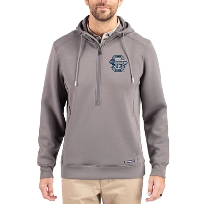 Men's Cutter & Buck  Gray Penn State Nittany Lions Roam Eco Recycled Half-Zip Pullover Hoodie