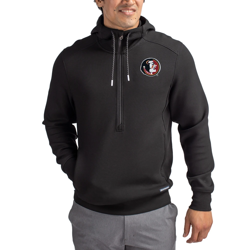 Men's Cutter & Buck Florida State Seminoles Roam Eco Recycled Half-Zip Pullover Hoodie