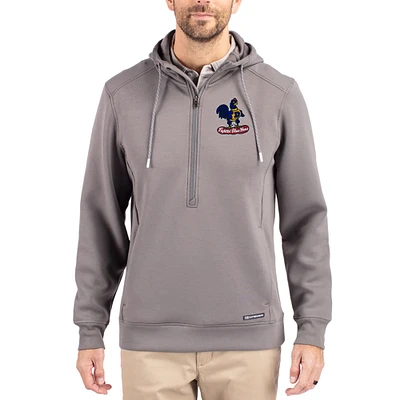 Men's Cutter & Buck Delaware Fightin' Blue Hens Roam Eco Recycled Half-Zip Pullover Hoodie